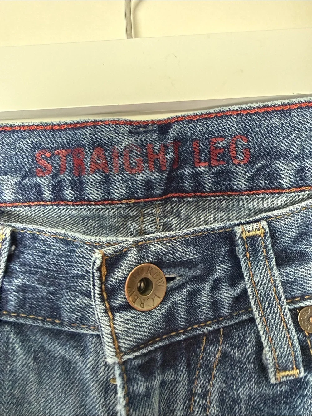 J. Crew Straight-Leg Jeans in Washed Blue 30W-30L